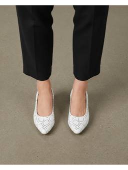 Koblerr - White Women's Slingback Block Sandals Heels