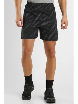 Reebok - Men Black Polyester Blend Mid Waist Shorts