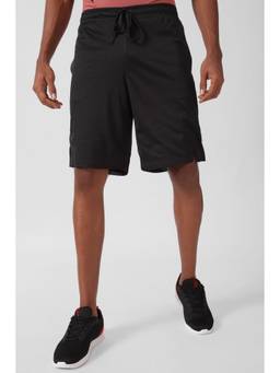 Reebok - Men Black Polyester Mid Waist Shorts