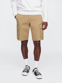 GAP - Men Brown Cotton Mid Waist Shorts