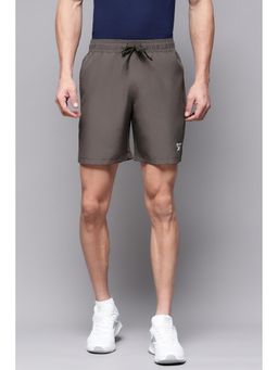 Reebok - Men Brown Polyester Blend Mid Waist Shorts