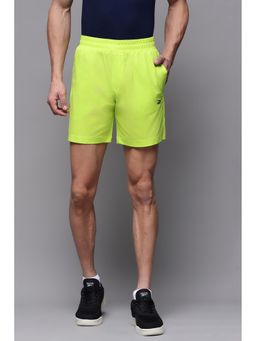 Reebok - Men Green Polyester Blend Mid Waist Shorts