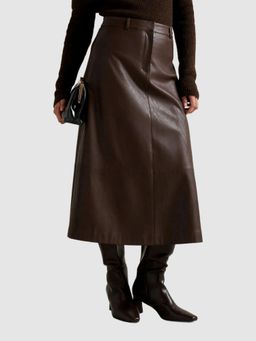 Forever New - Jaelyn Vegan Leather Midi Skirt