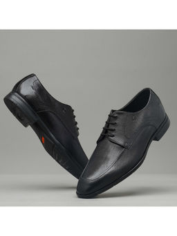 Ruosh - Men Textured Formal Derbies Black