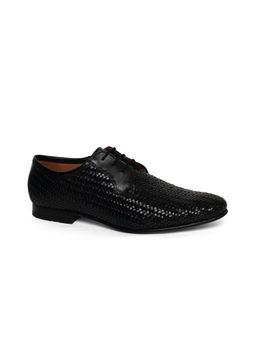 Ruosh - Men Textured Formal Derbies Black
