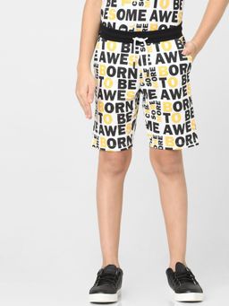 Jack & Jones Junior - White Printed Co-ord Sweatshorts
