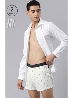 The Bear House - Men Comfort Fit Knitted Boxers White (Pack of 2)