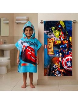 Athom Living - Avengers Theme Kids Bath Towel & Disney Cars Poncho Hooded (Pack of 2)