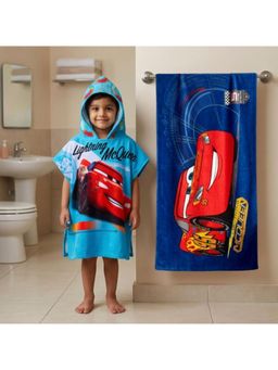 Athom Living - Disney Cars Theme Kids Bath Towel & Poncho Hooded (Pack of 2)