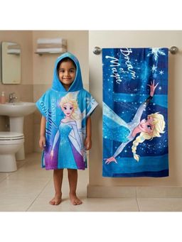 Athom Living - Disney Frozen Theme Kids Bath Towel & Poncho Hooded (Pack of 2)