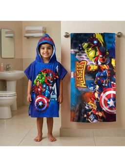 Athom Living - Avengers Theme Kids Bath Towel & Poncho Hooded (Pack of 2)