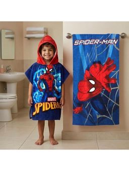 Athom Living - Spiderman Theme Kids Bath Towel & Poncho Hooded (Pack of 2)