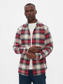 GAP - Men Checks Multi-Color Cotton Shirt