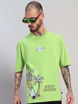 Griffel - Wave Seeker Oversized Lime Green T-Shirt