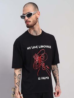 Griffel - My Love Language is Pasta Graphic Oversized T-Shirt
