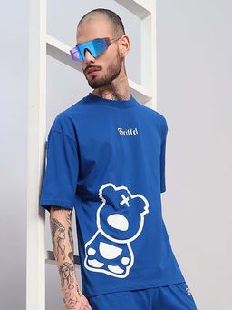 Griffel - Blue Teddy Graphic Oversized T-Shirt