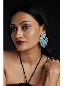 AMOSSH - 18K Gold Plated Stones Pair Of Sana Earrings