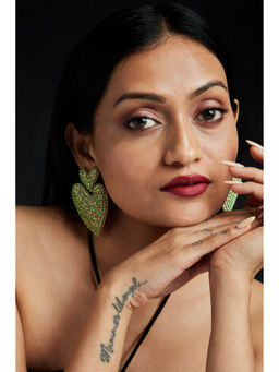 AMOSSH - 18K Gold Plated Stones Pair Of Sana Earrings