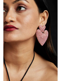 AMOSSH - 18K Gold Plated Stones Pair Of Sana Earrings