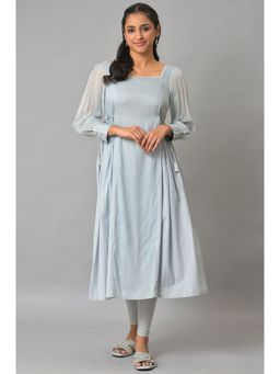 Aurelia - Blue Sequined A-line Summer Dress