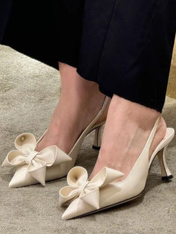 Street Style Store - Women Off White Pointed Toe Stilettos