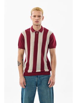 Snitch - Stripes Half Sleeves Regular Casual Polo T-Shirt for Men-Multi-Color