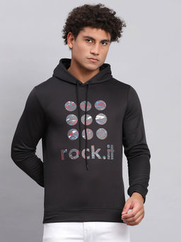Rock.it - Black Printed Hoodie