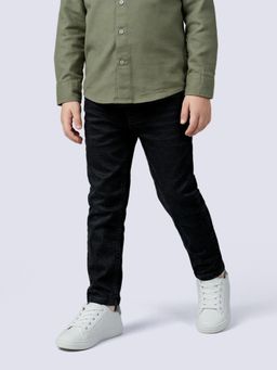 Jack & Jones Junior - Boys Black Clark Regular Fit Jeans