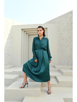 House of duti - Ada Green Solid Co-Ord (Set of 2)