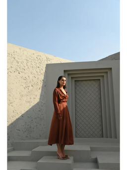 House of duti - Ada Brown Solid Co-Ord (Set of 2)