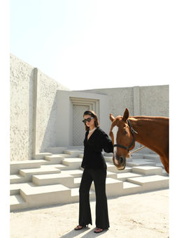 House of duti - Amelie Black Self Design Co-Ord (Set of 2)