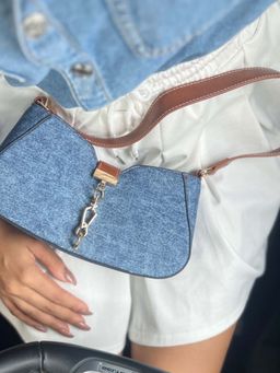 EN TOI - Jane Blue Baguette Bag