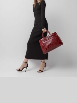 EN TOI - Diana Red Top-Handle Satchel