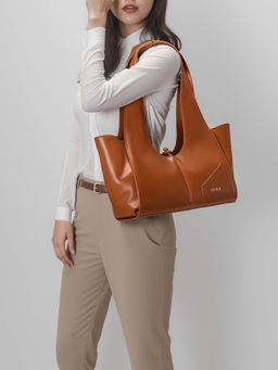 EN TOI - Victoria Brown Tote Bag
