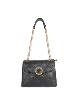 ESBEDA - Black Color Quilted Chain Handbag For Women (M)