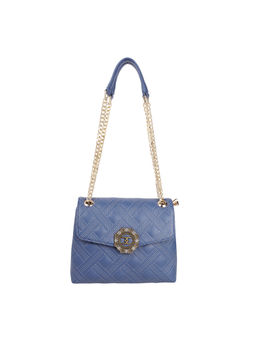 ESBEDA - Blue Color Quilted Chain Handbag For Women (M)