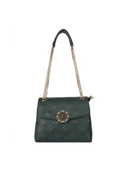ESBEDA - Green Color Quilted Chain Handbag For Women (M)