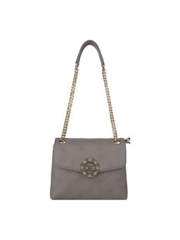ESBEDA - Grey Color Quilted Chain Handbag For Women (M)