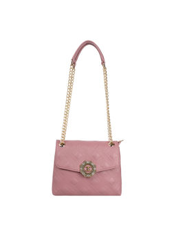 ESBEDA - Pink Color Quilted Chain Handbag For Women (M)