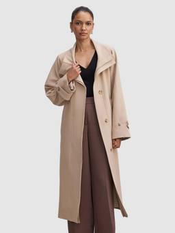 Forever New - Florence Petite Funnel Neck Trench Coat with Belt