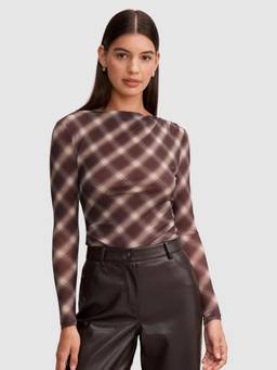 Forever New - Allegra Check Long Sleeve Top