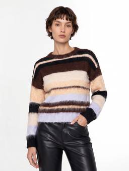 ONLY - Women's Colourblocked O-Neck Pullover Sweater