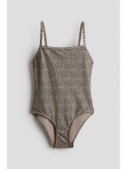 H&M - Girls Beige Printed Swimsuit