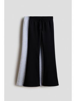 H&M - Girls Black Flared Brushed-Inside Trackpant