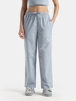 Jockey - Rx06 Women Super Combed Cotton Woven Fabric Pyjama-Blue