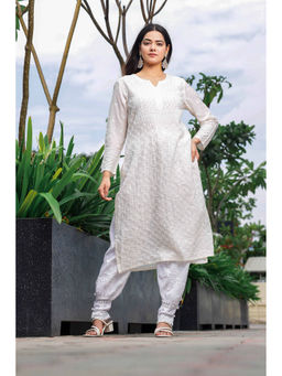 CLUB LOOM - Alisha Chikankari Chanderi Kurta
