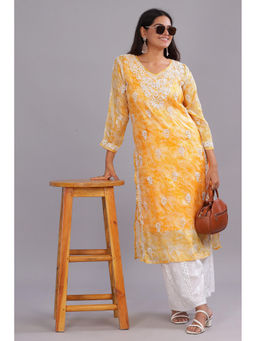CLUB LOOM - Noor Chikankari Kota Kurta With Inner (Set of 2)