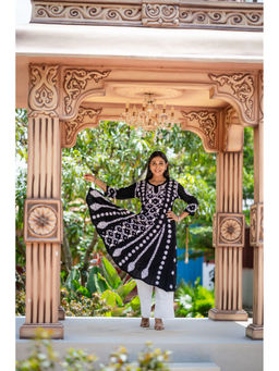 CLUB LOOM - Anarkali Chanderi Kurta