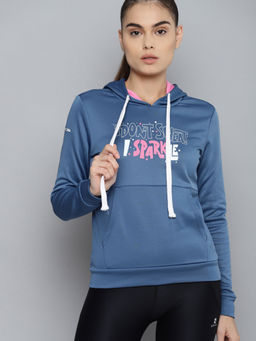 Alcis - Women Blue Hooded Sweatshirt