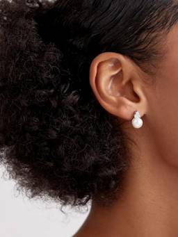 MISS JO - White 92.5 Sterling Silver Starlight Pearl Studs Earrings